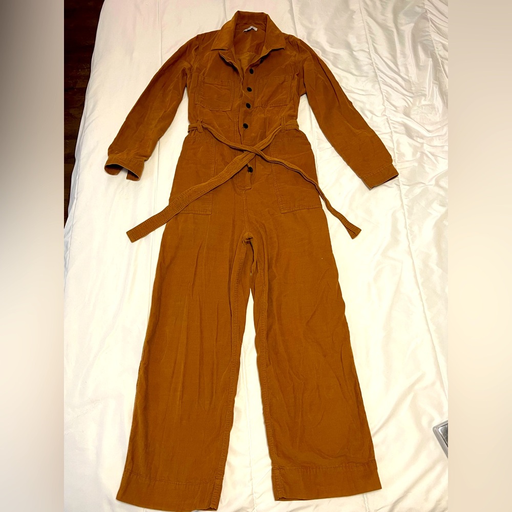 Madewell Brown Corduroy Jumpsuit